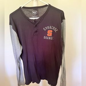 Men’s Size M Syracuse University Orange Logo Long Sleeve T’47 Brand